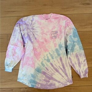 Disney Jersey Pastel Tie-Dye Long Sleeve Tee - Pink, Purple, Blue